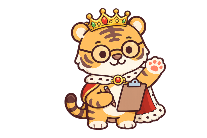 Corbett House tiger mascot illustration